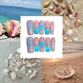 Seashell Beach Acrylic Coffin Press On Nails - MaYonail Store