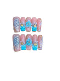Seashell Beach Acrylic Coffin Press On Nails - MaYonail Store