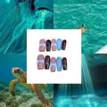 Turtle Sea Acrylic Coffin Press On Nail - MaYonail Store