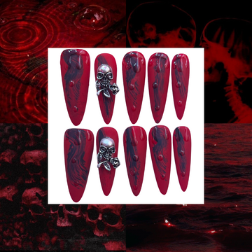 Undead Acrylic Stiletto Press On Nail - MaYonail Store
