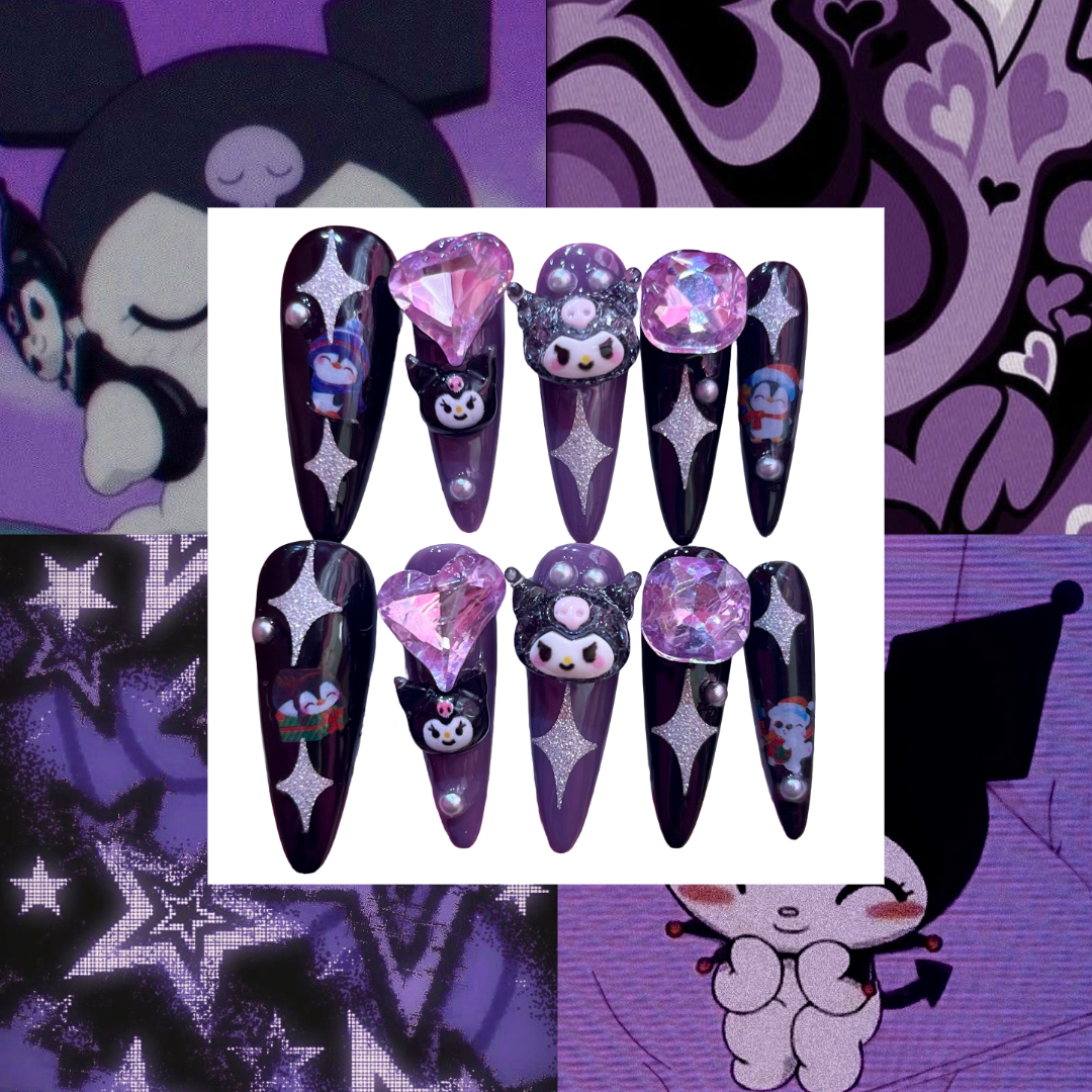 Kouromi Stars Acrylic Stiletto Press On Nail - MaYonail Store