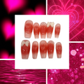 Ombre Love Acrylic Coffin Press On Nail - MaYonail Store
