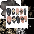 Dark Florals Acrylic Almond press On Nail - MaYonail Store