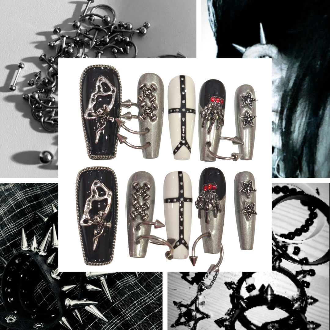 Piercing Princess Acrylic Coffin Press On Nail - MaYonail Store