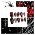 Crimson Cathedral Acrylic Square Press On Nail - MaYonail Store