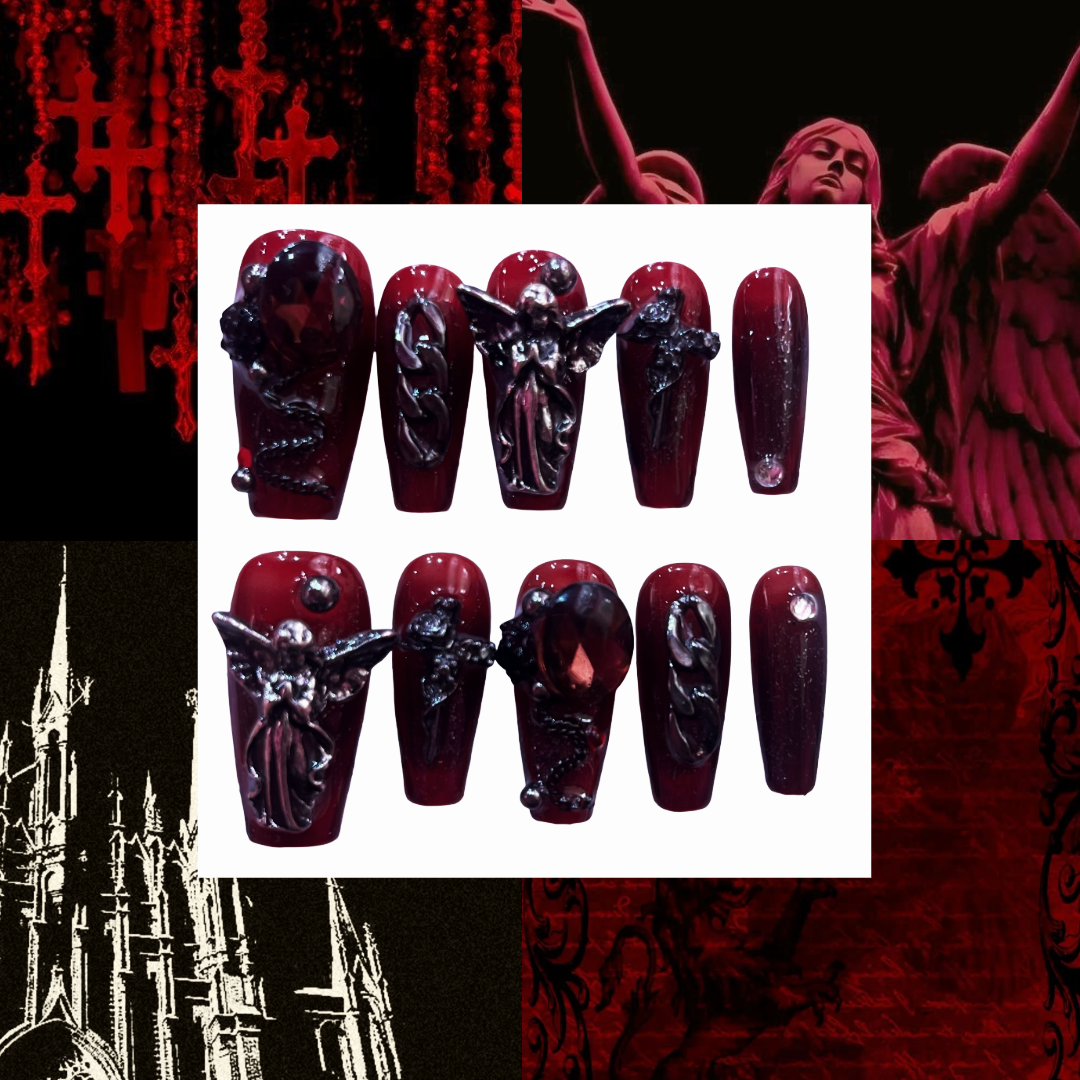 Demolition Lovers Acrylic Coffin Press On Nail - MaYonail Store