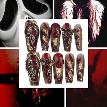 Scream Queen Acrylic Coffin Press On Nail - MaYonail Store