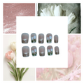 Tulip Shimmer Acrylic Square Press On Nail - MaYonail Store