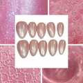Pearly Pink Acrylic Almond press On Nail - MaYonail Store