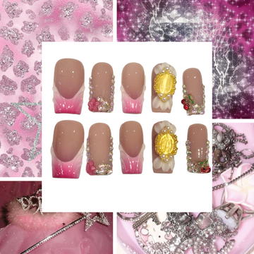 Sunshine Season Acrylic Square Press On Nail - MaYonail Store