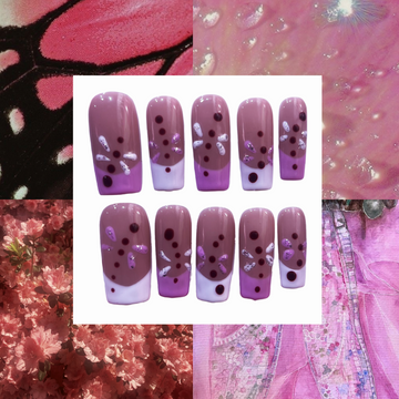 Dragonfly Acrylic Square Press On Nail