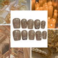 Golden Gifted Acrylic Square press On Nail - MaYonail Store