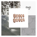 Silver Tie Acrylic Almond Press On Nail - MaYonail Store