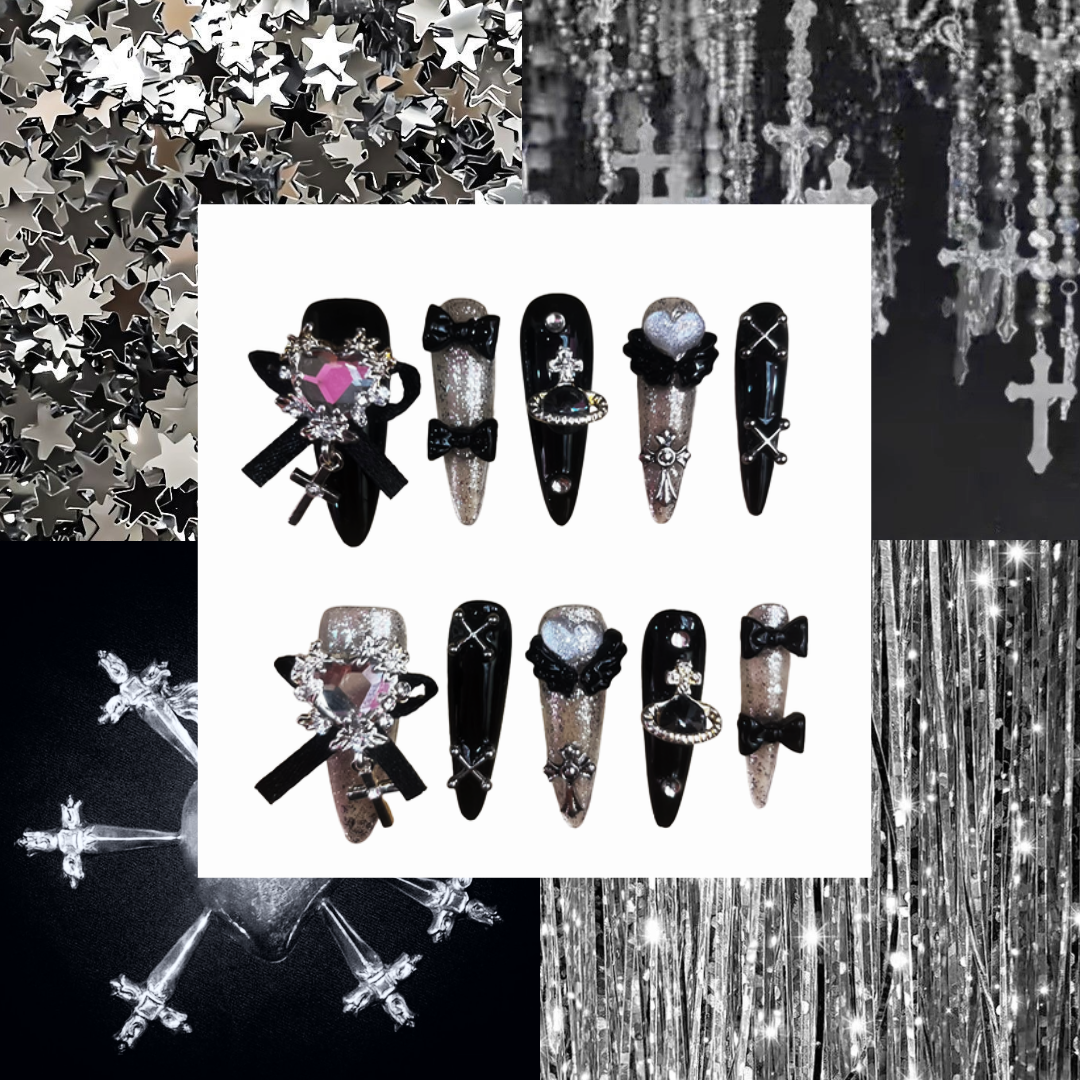 Heart Of Glass Acrylic Stiletto Press On Nail - MaYonail Store