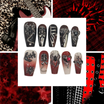 Spider Bite Acrylic Coffin Press On Nail