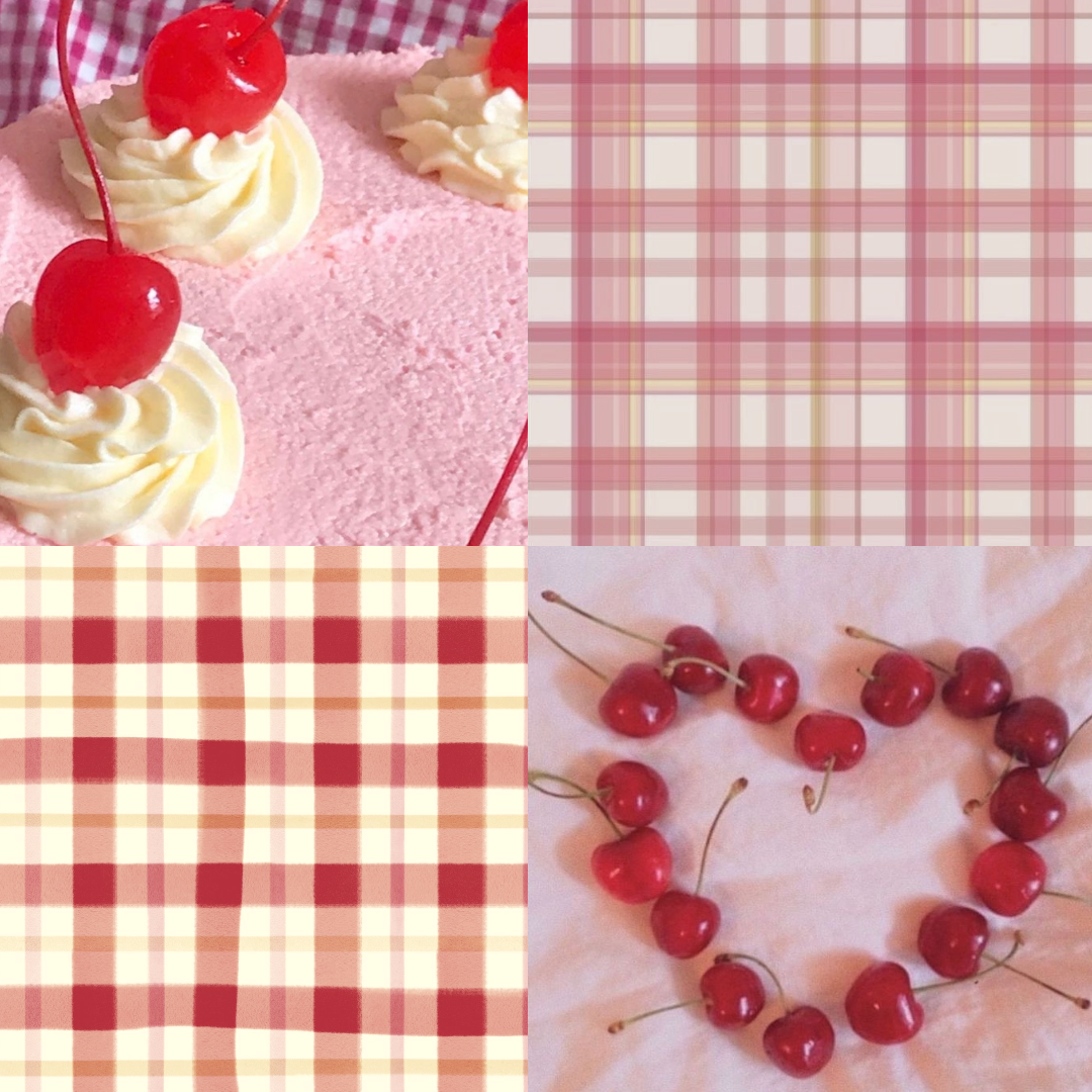 Cherry Picnic Acrylic Square Press On Nail