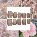 Crystal Pink Acrylic Square press On Nail - MaYonail Store