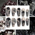 Gothic Bouquet Acrylic Coffin press On Nail - MaYonail Store