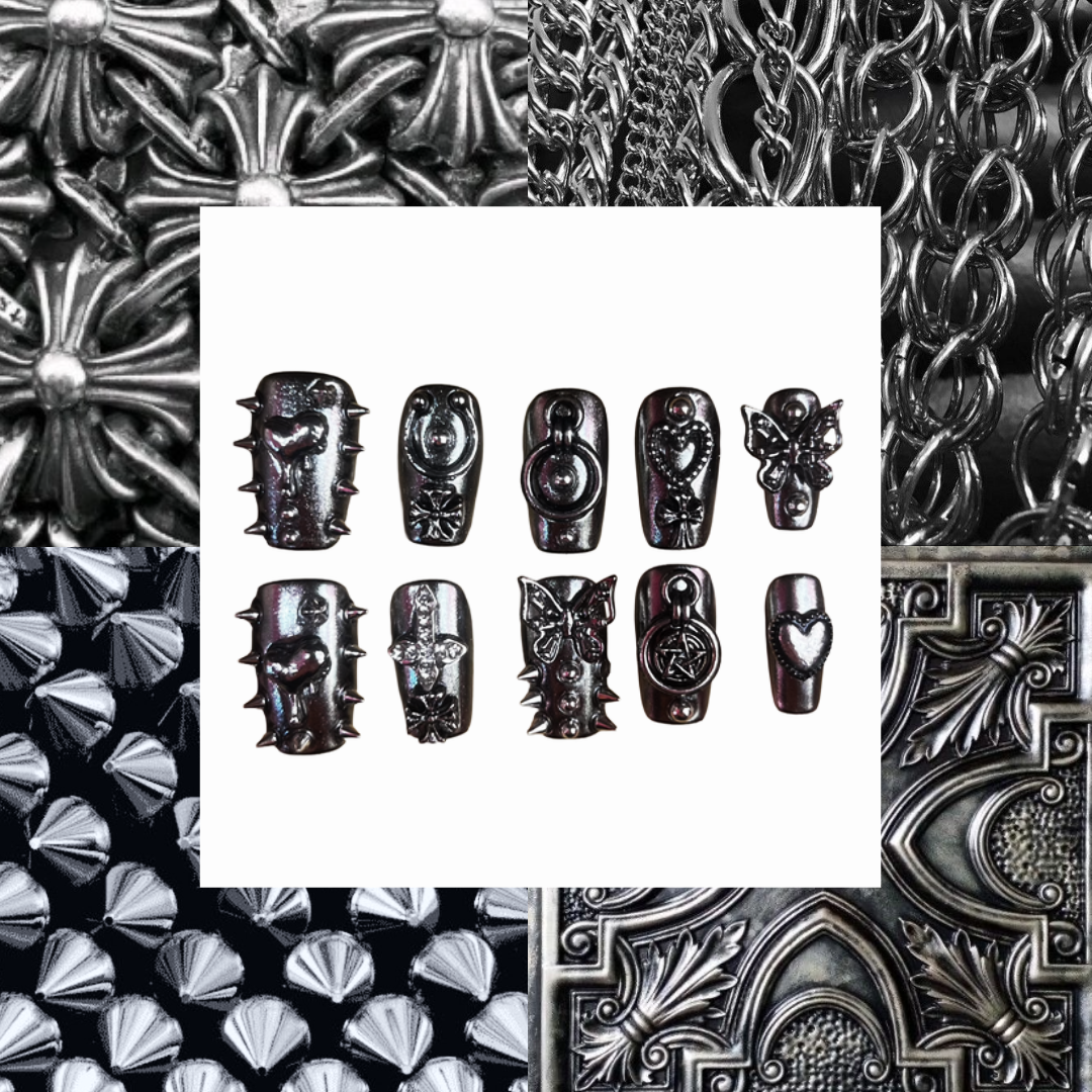 Heavy Metal Lover Acrylic Square Press On Nail - MaYonail Store