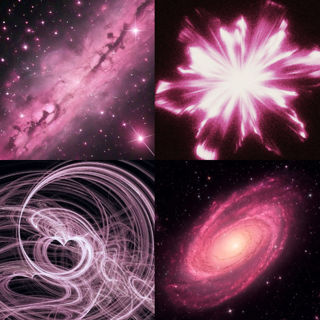 Pink Supernova Acrylic Coffin Press On Nail