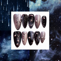 Starry Night Acrylic Almond Press On Nail - MaYonail Store