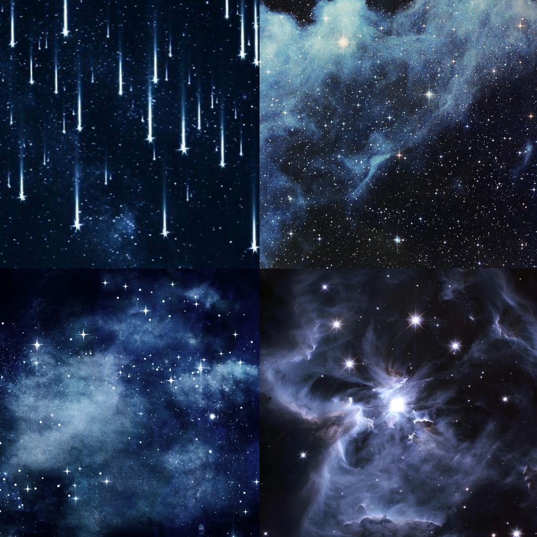 Starry Night Acrylic Almond Press On Nail