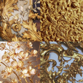 Golden Leaves Acrylic Almond Press On Nail - MaYonail Store
