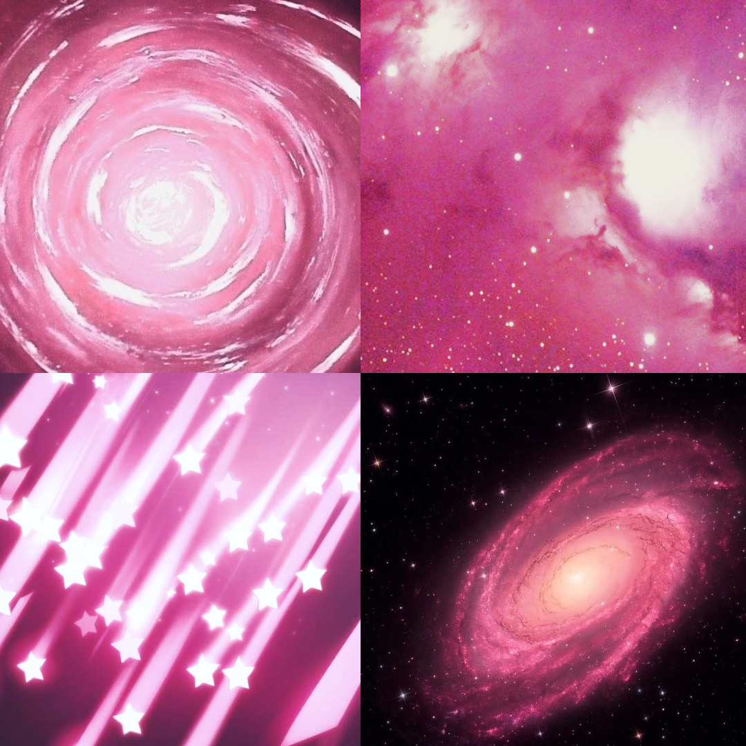 Pink Galaxy Acrylic Square Press On Nail - MaYonail Store