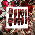 Bleeding Hearts Acrylic Coffin Press On Nail - MaYonail Store