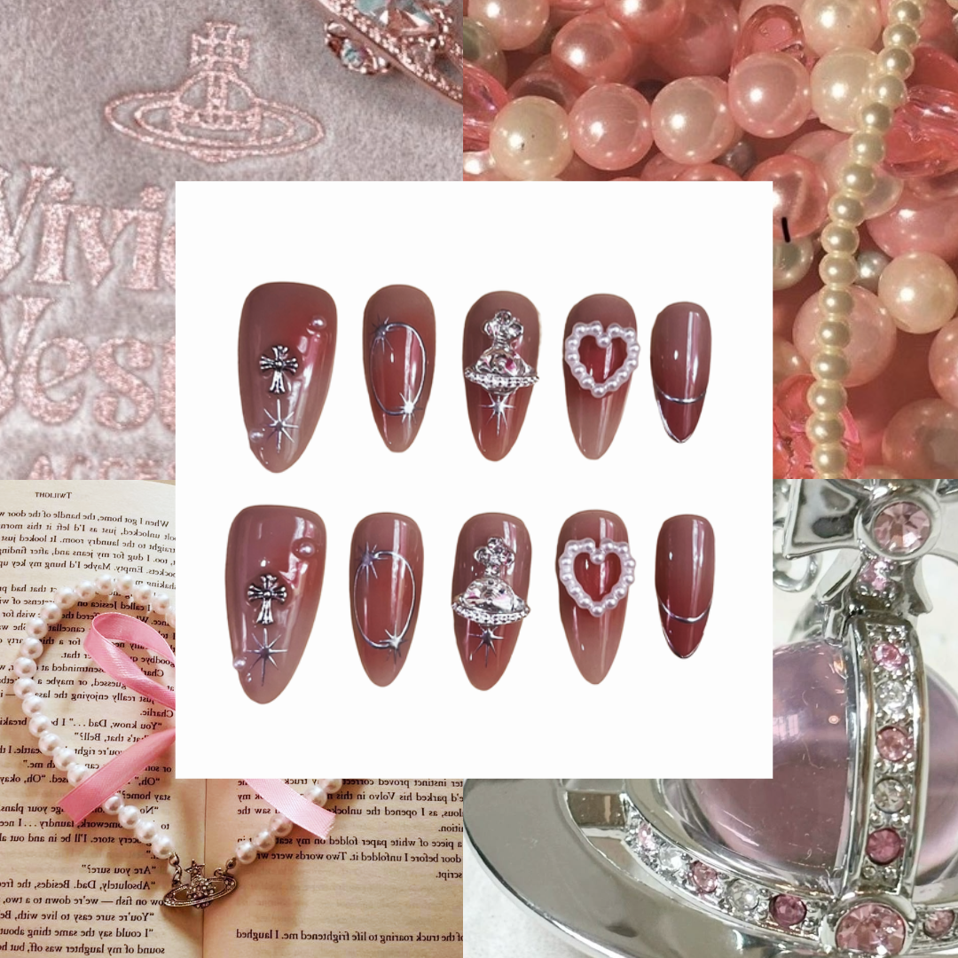 Make Me Blush Acrylic Almond Press On Nail - MaYonail Store