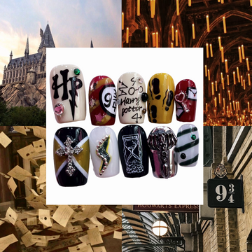 Hogwarts Acrylic Square Press On Nail - MaYonail Store