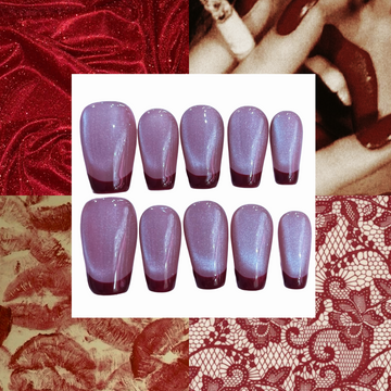 Chic Red Acrylic Coffin Press On Nail - MaYonail Store
