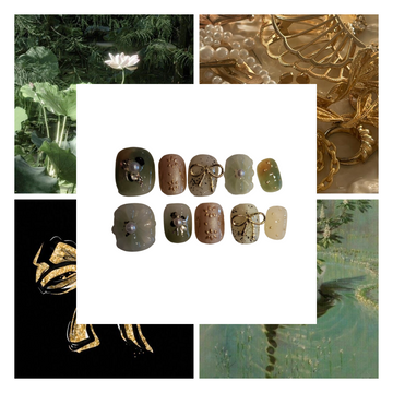 Forest Muse Acrylic Square Press On Nail