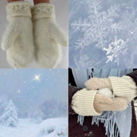 Woolly Winter Acrylic Square Press On Nail