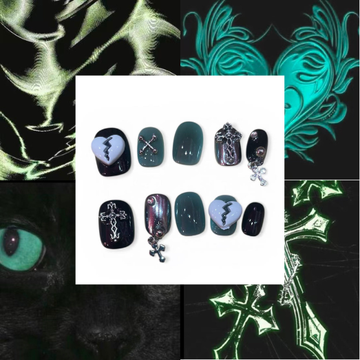 Heartbreaker Acrylic Round Press On Nail