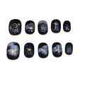 Midnight Moon Acrylic Square Press On Nail - MaYonail Store