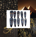 Silver Egyptian Acrylic Stiletto Press On Nail - MaYonail Store