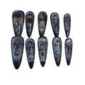 Silver Egyptian Acrylic Stiletto Press On Nail - MaYonail Store