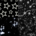 Black Star Bling Acrylic Almond Press On Nail - MaYonail Store