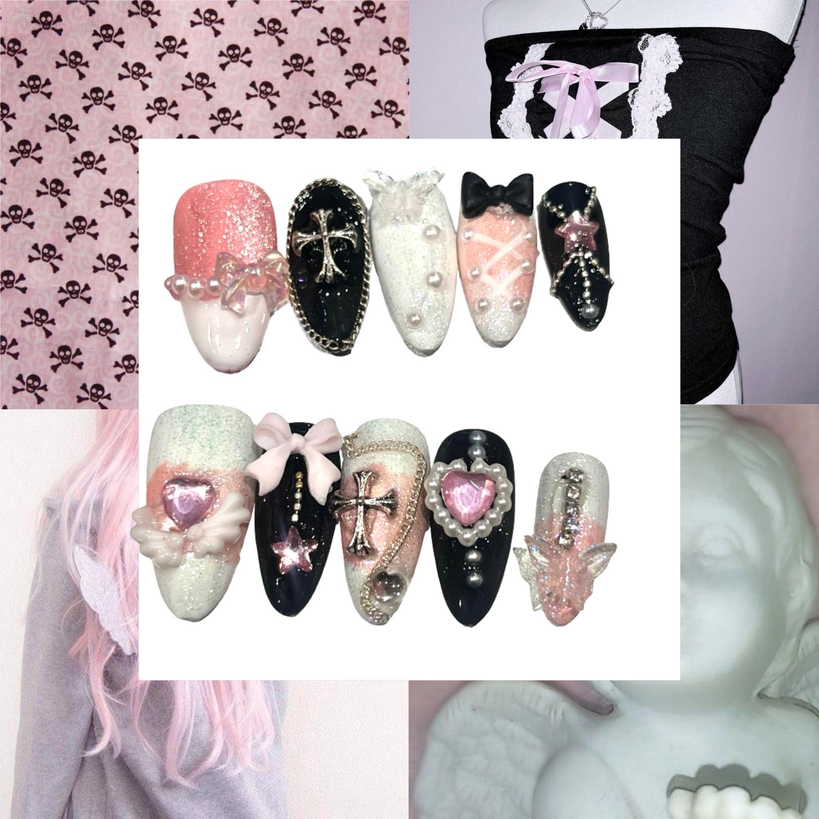 Angel Kiss Acrylic Almond Press On Nail - MaYonail Store