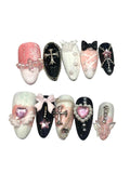 Angel Kiss Acrylic Almond Press On Nail - MaYonail Store