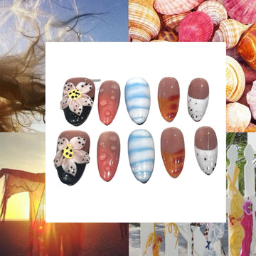 Sunkissed Acrylic Almond Press On Nail - MaYonail Store
