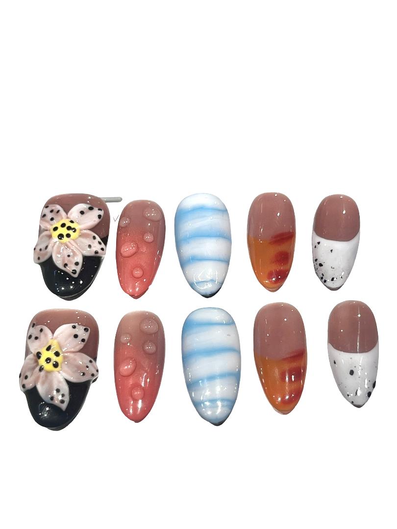 Sunkissed Acrylic Almond Press On Nail - MaYonail Store