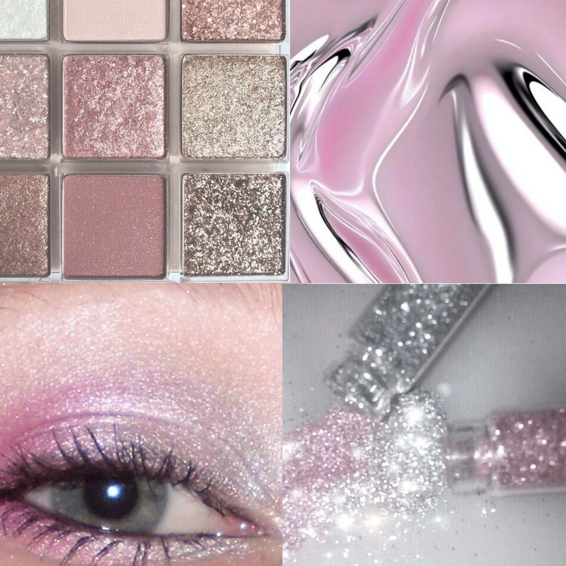 Glitter Chrome Acrylic Square Press On Nail - MaYonail Store