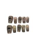 Safety Pin Acrylic Coffin Press On Nail - MaYonail Store