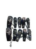 Blue Dusk Acrylic Coffin Press On Nail - MaYonail Store