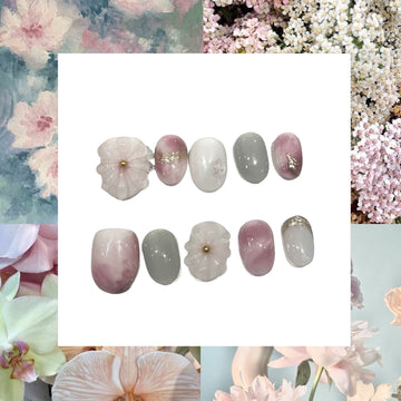 Secret Garden Acrylic Round Press On Nail (Copy)