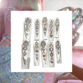 Glitter Glam Acrylic Square Press On Nail - MaYonail Store