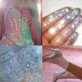 Glitter Glam Acrylic Square Press On Nail - MaYonail Store