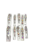 Glitter Glam Acrylic Square Press On Nail - MaYonail Store